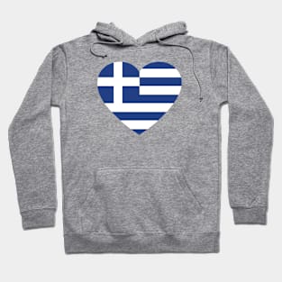 I Love Greece // Heart-Shaped Greek Flag Hoodie